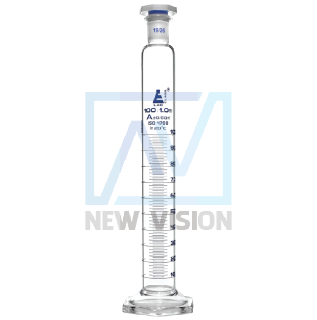 Ống đong hình trụ 100ml có khớp 19/26 với nút PP