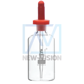 Lọ thuỷ tinh miệng hẹp kèm ống hút nhỏ giọt, trắng